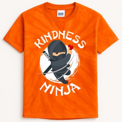 Kids Unity Day Orange Kindness Ninja Anti Bullying Kids Tie-Dye T-Shirt