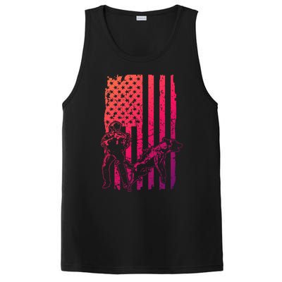 K9 Unit Dog Police Officer Army Soldier Rescue Usa Flag Gift PosiCharge Competitor Tank