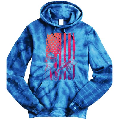 K9 Unit Dog Police Officer Army Soldier Rescue Usa Flag Gift Tie Dye Hoodie