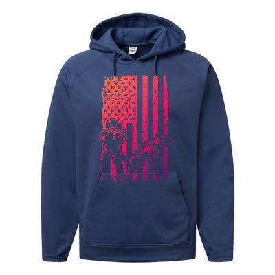 K9 Unit Dog Police Officer Army Soldier Rescue Usa Flag Gift Performance Fleece Hoodie