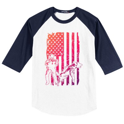 K9 Unit Dog Police Officer Army Soldier Rescue Usa Flag Gift Baseball Sleeve Shirt