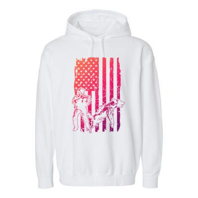 K9 Unit Dog Police Officer Army Soldier Rescue Usa Flag Gift Garment-Dyed Fleece Hoodie