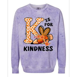 Kindness Unity Day Orange No Bullying Teachers Colorblast Crewneck Sweatshirt