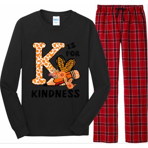 Kindness Unity Day Orange No Bullying Teachers Long Sleeve Pajama Set