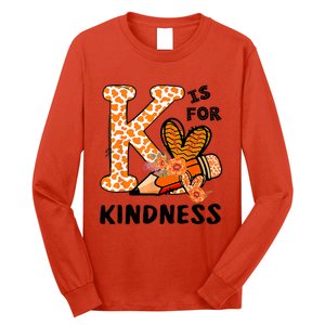 Kindness Unity Day Orange No Bullying Teachers Long Sleeve Shirt