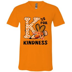 Kindness Unity Day Orange No Bullying Teachers V-Neck T-Shirt