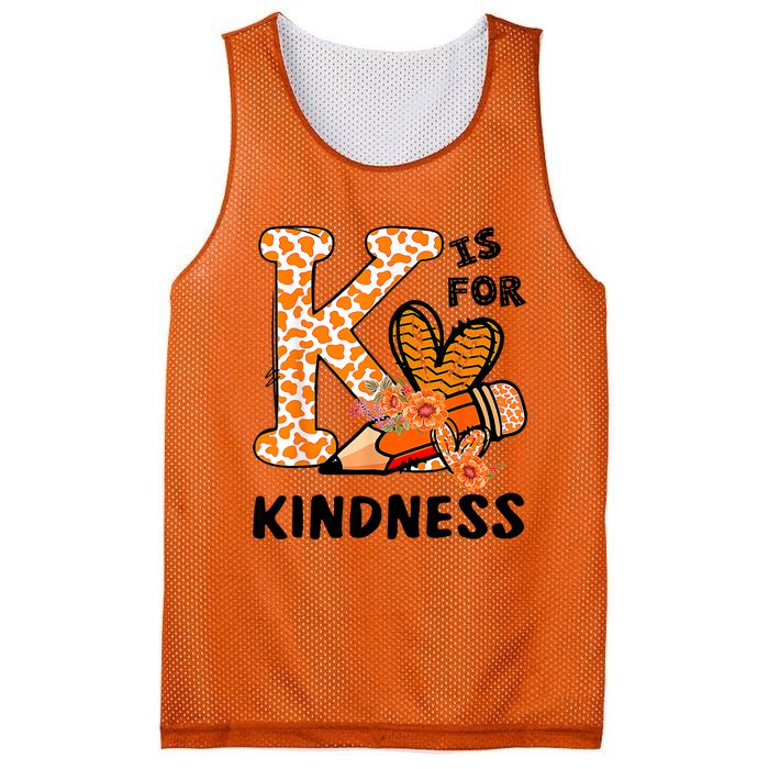 Kindness Unity Day Orange No Bullying Teachers Mesh Reversible Basketball Jersey Tank