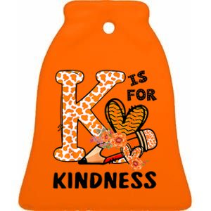 Kindness Unity Day Orange No Bullying Teachers Ceramic Bell Ornament