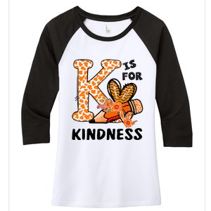 Kindness Unity Day Orange No Bullying Teachers Kids Women's Tri-Blend 3/4-Sleeve Raglan Shirt