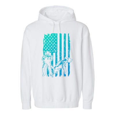 K9 Unit Dog Police Officer Army Soldier Rescue Usa Flag Gift Garment-Dyed Fleece Hoodie