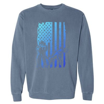 K9 Unit Dog Police Officer Army Soldier Rescue Usa Flag Gift Garment-Dyed Sweatshirt