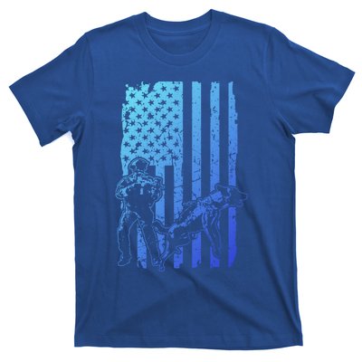 K9 Unit Dog Police Officer Army Soldier Rescue Usa Flag Gift T-Shirt