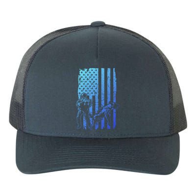 K9 Unit Dog Police Officer Army Soldier Rescue Usa Flag Gift Yupoong Adult 5-Panel Trucker Hat