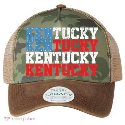 Kentucky Usa Flag 4th Of July Fourth American Vintage Legacy Tie Dye Trucker Hat