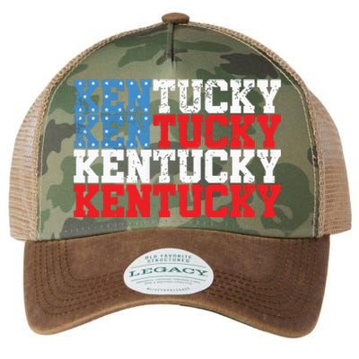 Kentucky Usa Flag 4th Of July Fourth American Vintage Legacy Tie Dye Trucker Hat