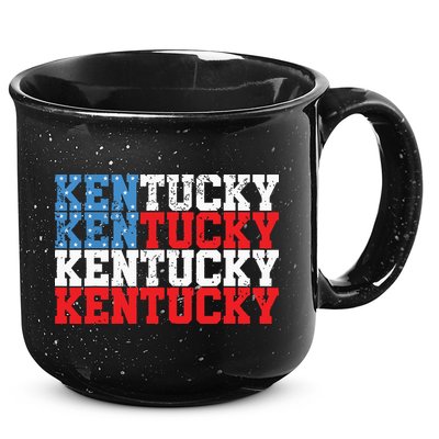 Kentucky Usa Flag 4th Of July Fourth American Vintage 15oz Campfire Ceramic Mug