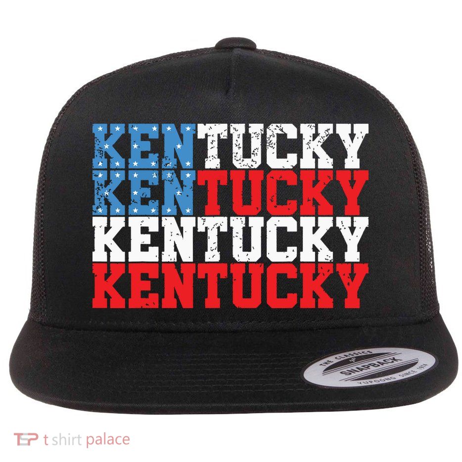 Kentucky Usa Flag 4th Of July Fourth American Vintage Flatbill Hat