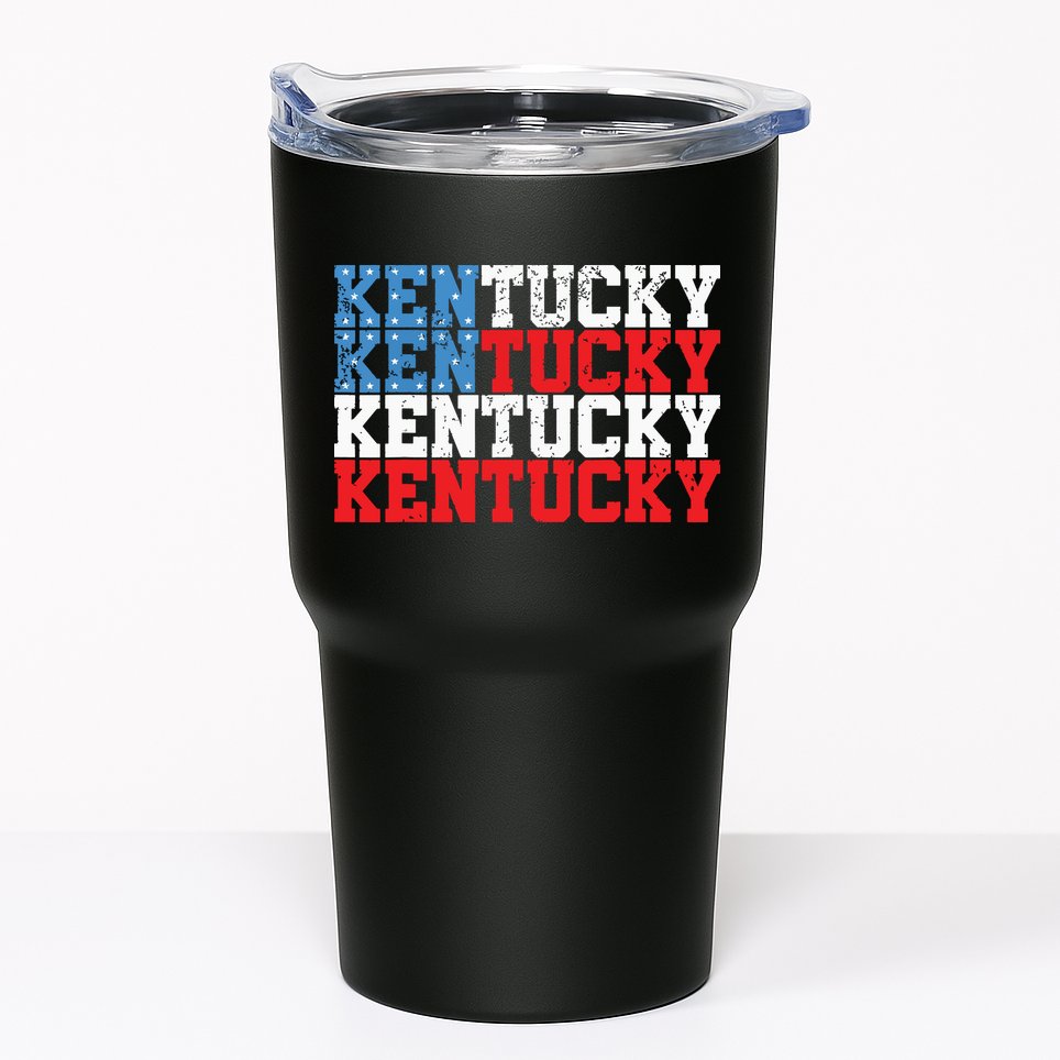 Kentucky Usa Flag 4th Of July Fourth American Vintage Tumbler