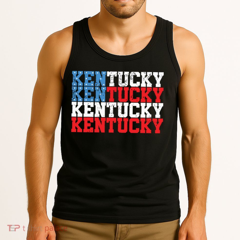 Kentucky Usa Flag 4th Of July Fourth American Vintage Tank Top