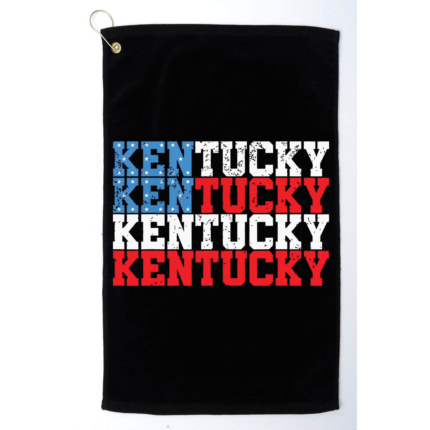 Kentucky Usa Flag 4th Of July Fourth American Vintage Golf Towel