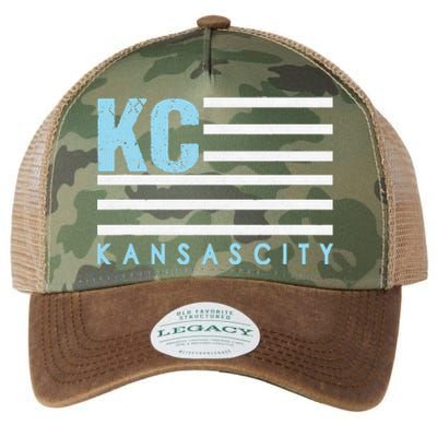 Kc Usa Flag Kansas City Blue & Light Blue Kc Usa Legacy Tie Dye Trucker Hat