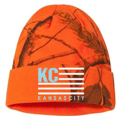 Kc Usa Flag Kansas City Blue & Light Blue Kc Usa Kati Licensed 12" Camo Beanie