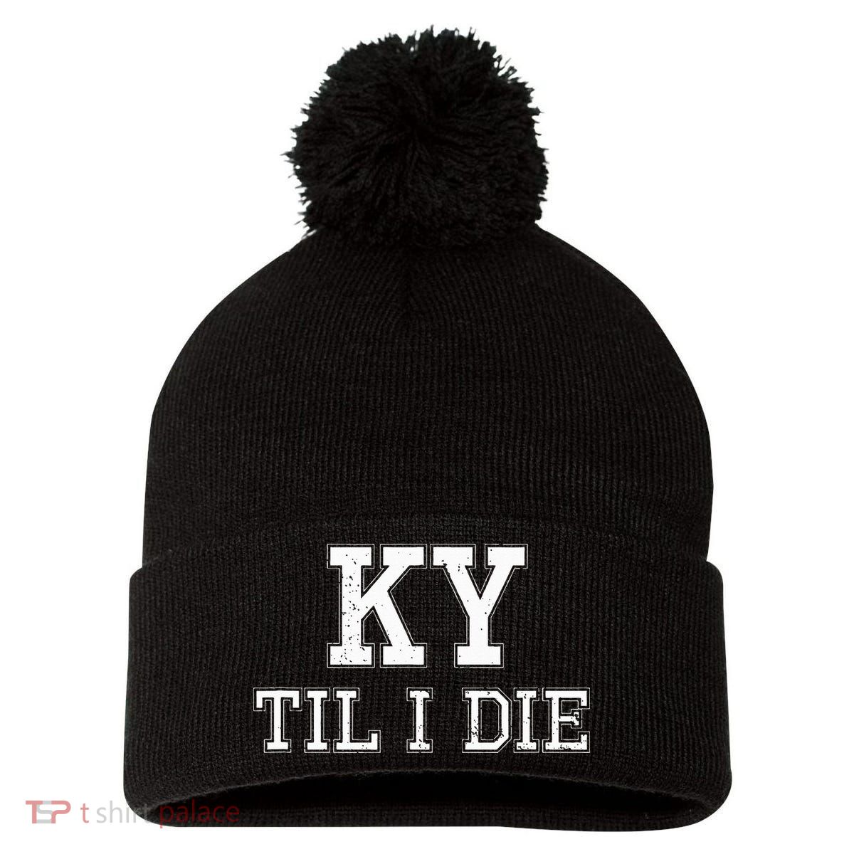 Ky Until I Die Kentucky Fan Merch Pom Pom 12in Knit Beanie