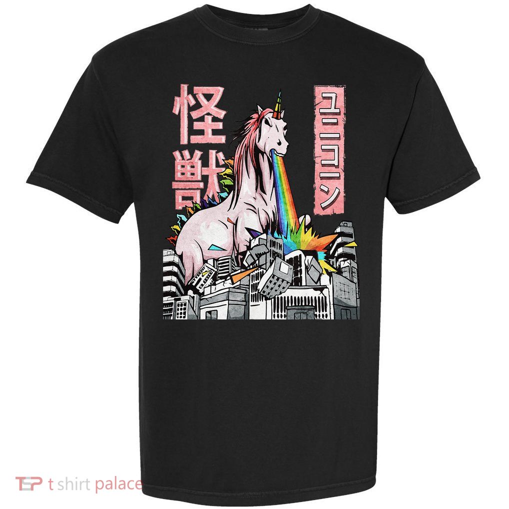 Kaiju Unicorn Japanese Monster Anime Merch Manga Otaku Garment-Dyed Heavyweight T-Shirt