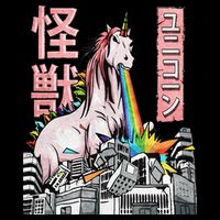 Kaiju Unicorn Japanese Monster Anime Merch Manga Otaku Doggie Tank