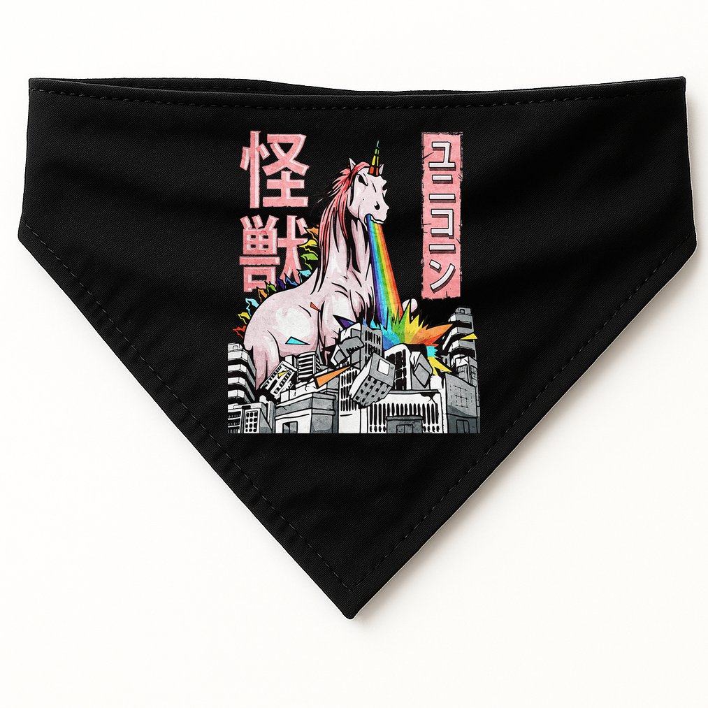 Kaiju Unicorn Japanese Monster Anime Merch Manga Otaku USA-Made Doggie Bandana