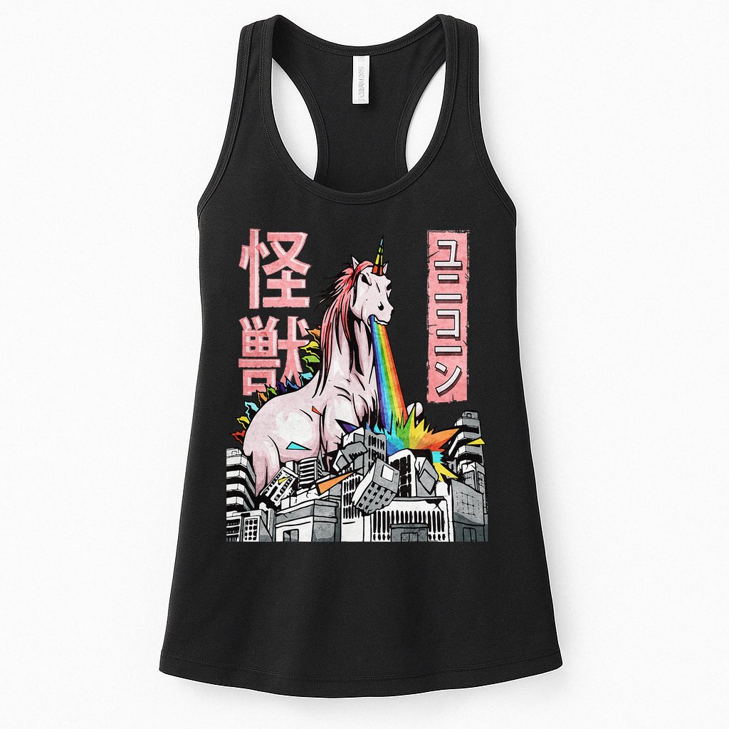 Kaiju Unicorn Japanese Monster Anime Merch Manga Otaku Womens Tank Top