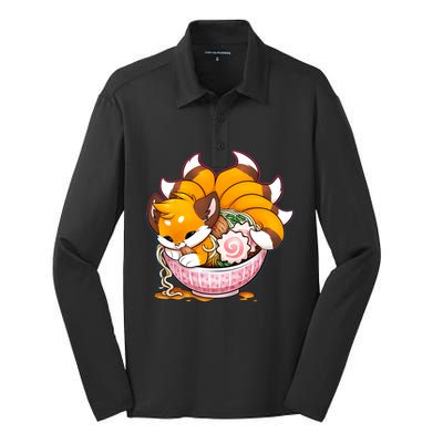 Kitsune Udon Silk Touch Performance Long Sleeve Polo