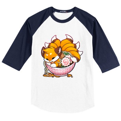 Kitsune Udon Baseball Sleeve Shirt