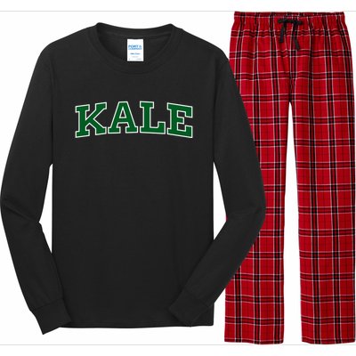 Kale University Leafy Greens Organic Gardener Go Vegan Gift Long Sleeve Pajama Set