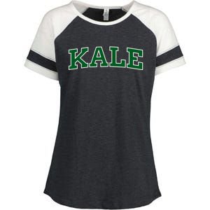 Kale University Leafy Greens Organic Gardener Go Vegan Gift Enza Ladies Jersey Colorblock Tee