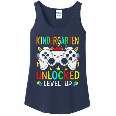 Kindergarten Unlocked Level Up Gamer Boy Back To School Ladies Essential Tank