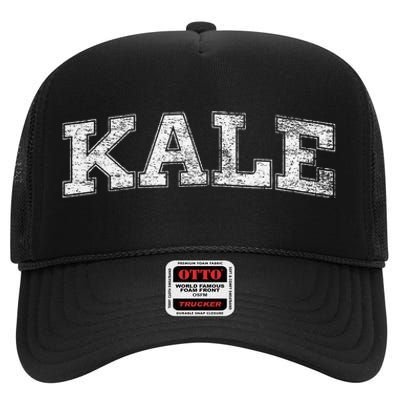 Kale University Leafy Greens Organic Gardener Go Vegan High Crown Mesh Back Trucker Hat