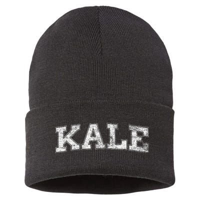 Kale University Leafy Greens Organic Gardener Go Vegan Sustainable Knit Beanie