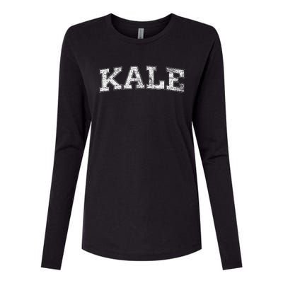 Kale University Leafy Greens Organic Gardener Go Vegan Womens Cotton Relaxed Long Sleeve T-Shirt