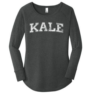 Kale University Leafy Greens Organic Gardener Go Vegan Women's Perfect Tri Tunic Long Sleeve Shirt