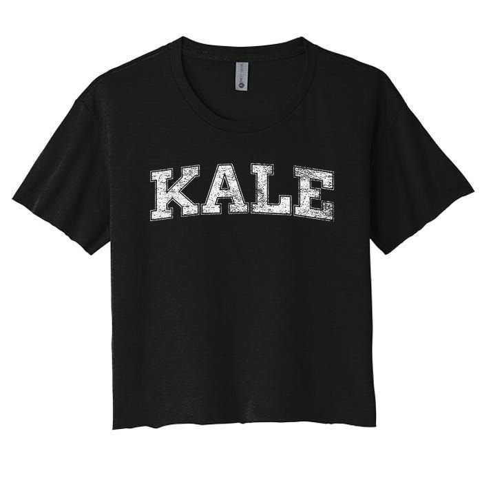 Kale University Leafy Greens Organic Gardener Go Vegan Women's Crop Top Tee