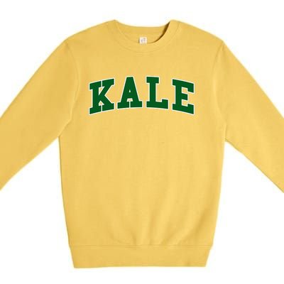 Kale University Leafy Greens Organic Gardener Go Vegan Gift Premium Crewneck Sweatshirt