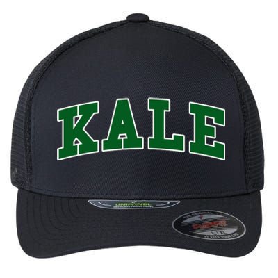 Kale University Leafy Greens Organic Gardener Go Vegan Gift Flexfit Unipanel Trucker Cap