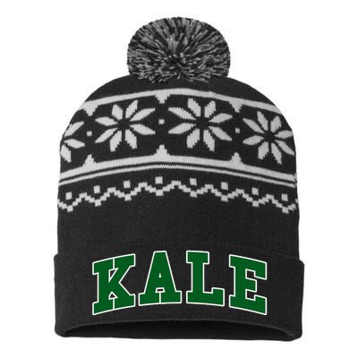 Kale University Leafy Greens Organic Gardener Go Vegan Gift USA-Made Snowflake Beanie