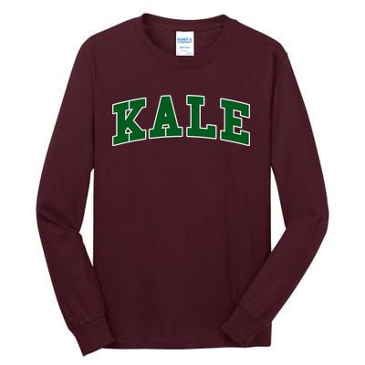 Kale University Leafy Greens Organic Gardener Go Vegan Gift Tall Long Sleeve T-Shirt