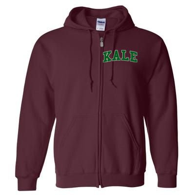 Kale University Leafy Greens Organic Gardener Go Vegan Gift Full Zip Hoodie