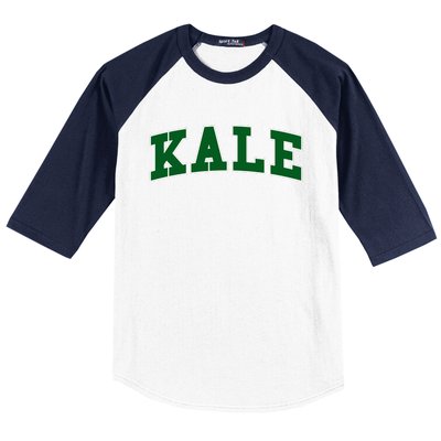 Kale University Leafy Greens Organic Gardener Go Vegan Gift Baseball Sleeve Shirt