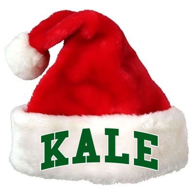 Kale University Leafy Greens Organic Gardener Go Vegan Gift Premium Christmas Santa Hat