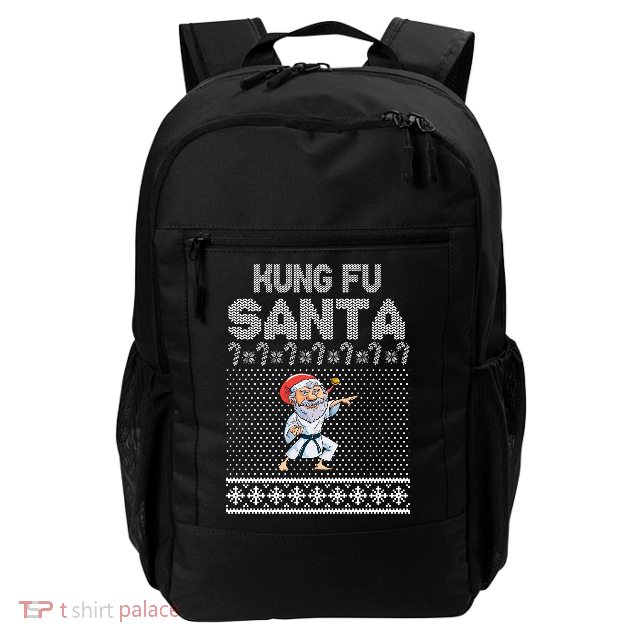 Kung Fu Santa Ugly Christmas Daily Commute Backpack