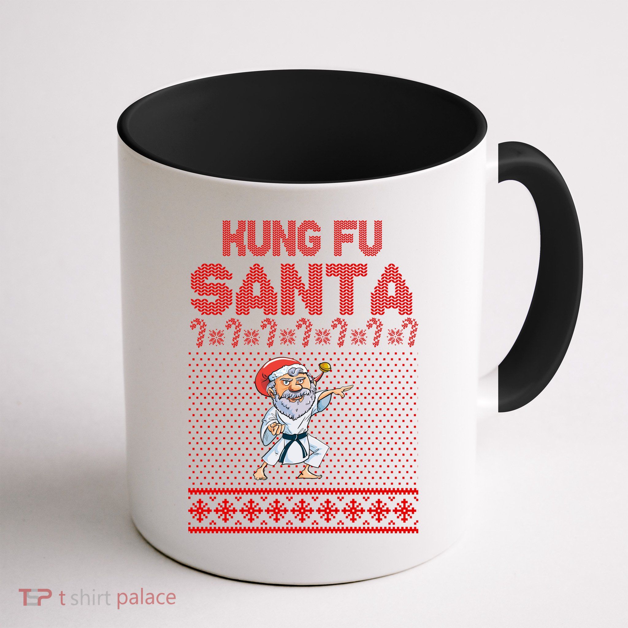 Kung Fu Santa Ugly Christmas Mug
